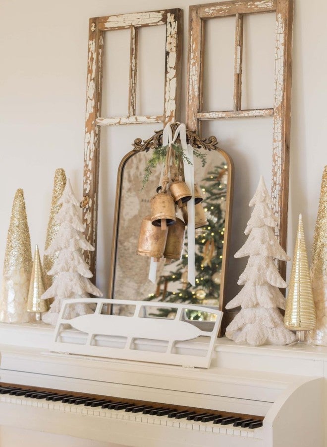 THOR INSTRUMENTS Set of 3 Giant Harmony Cow Bells Huge Vintage Handmade Rustic Lucky Christmas Hanging Bells On Rope - Image 2